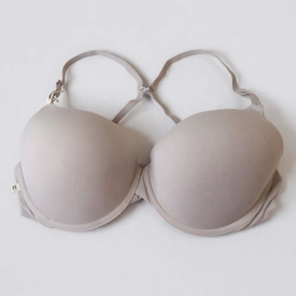 Harper Wilde T-Shirt Base‎ Bra Womens 32DD Opal Gray Underwire Lined Convertible